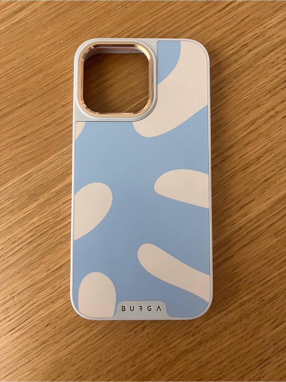 Burga Blue & White Protective Phone 15 Pro Case